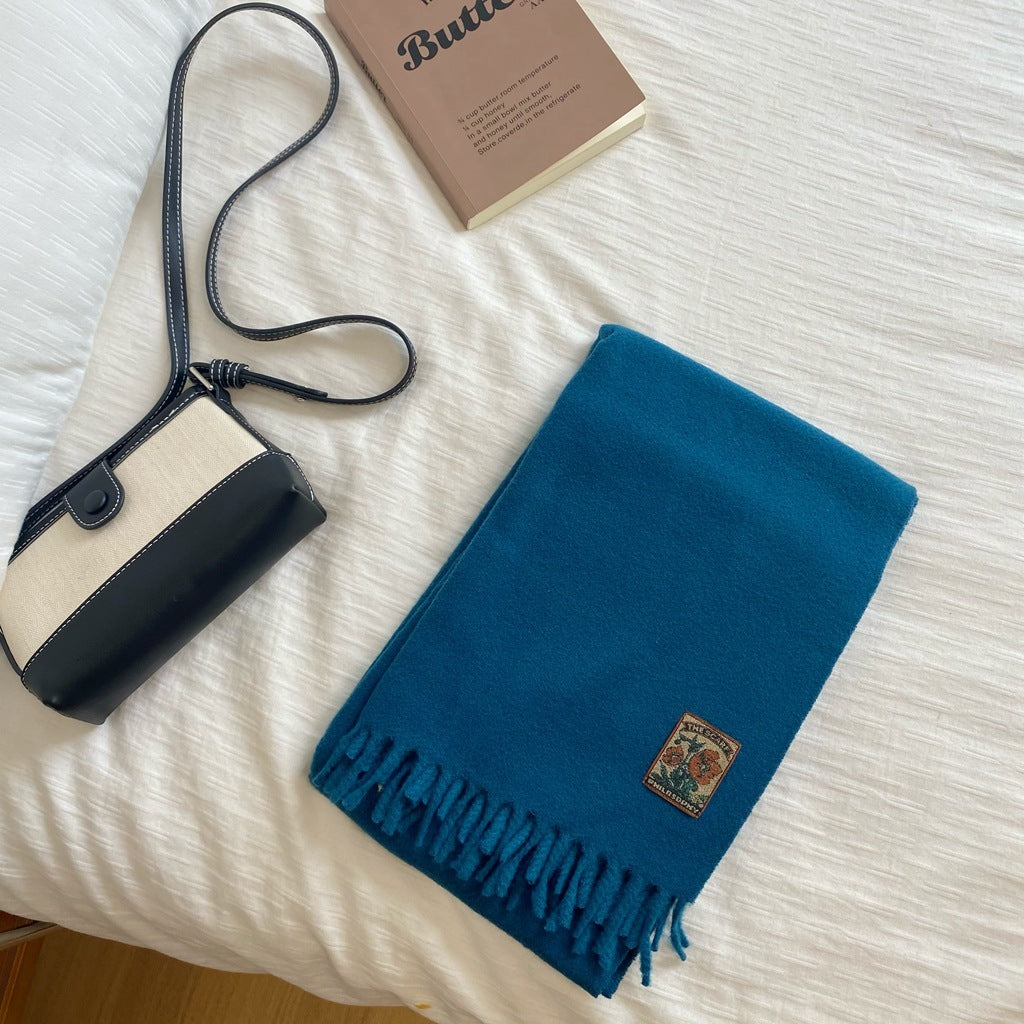 カシミヤタッチ・デイズ_カシミヤタッチ 男女兼用 あったか冬マフラー 学生・カップルにも