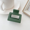 Crowell_Frosty Matte Texture 5cm Square Hair Clip for Women