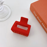 Crowell_Frosty Matte Texture 5cm Square Hair Clip for Women