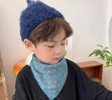 コットンスマイリー_コットン素材 キッズ三角ネックスカーフ 男女兼用 よだれかけにも