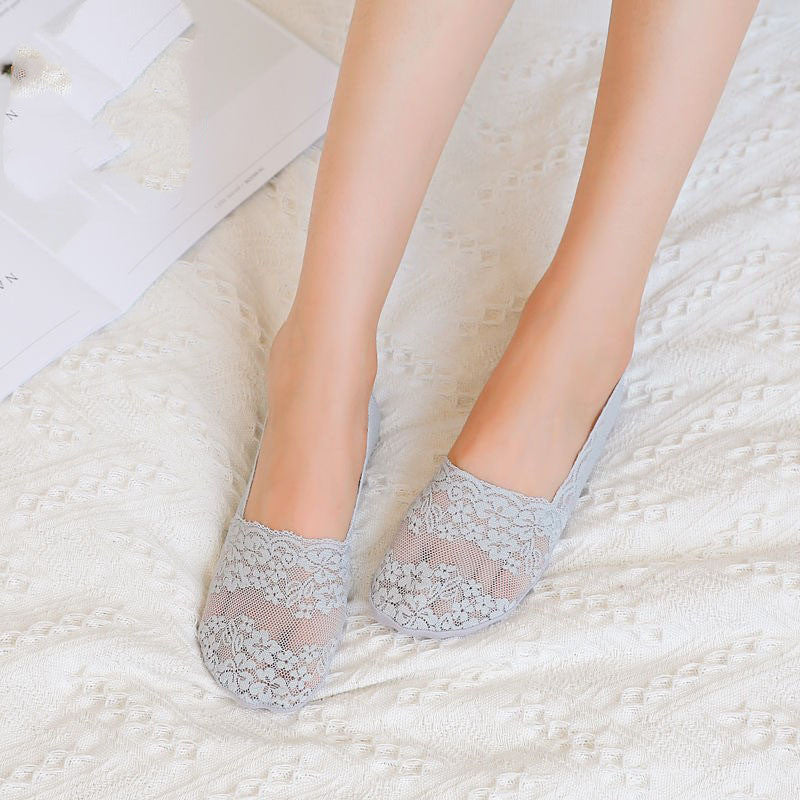 ラブリーレース_レディース レース フットカバー 浅履きソックス
