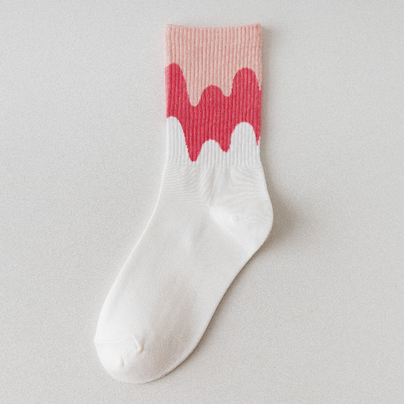 ジェラートソックス_レディース アイスクリームカラー チューブソックス