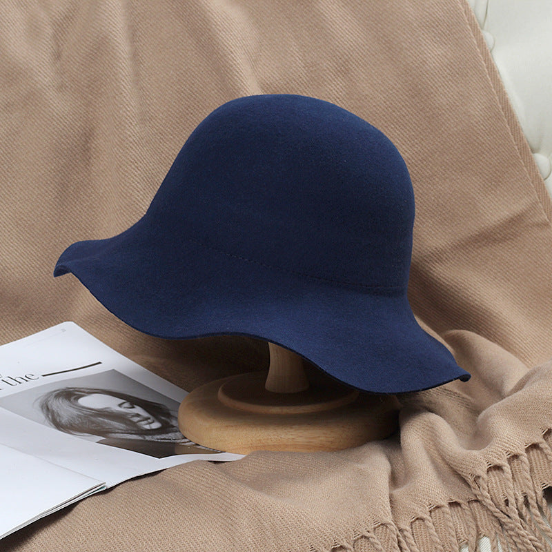 ブリットウェーブ_冬 英国レトロ ウェーブ編み ニット帽