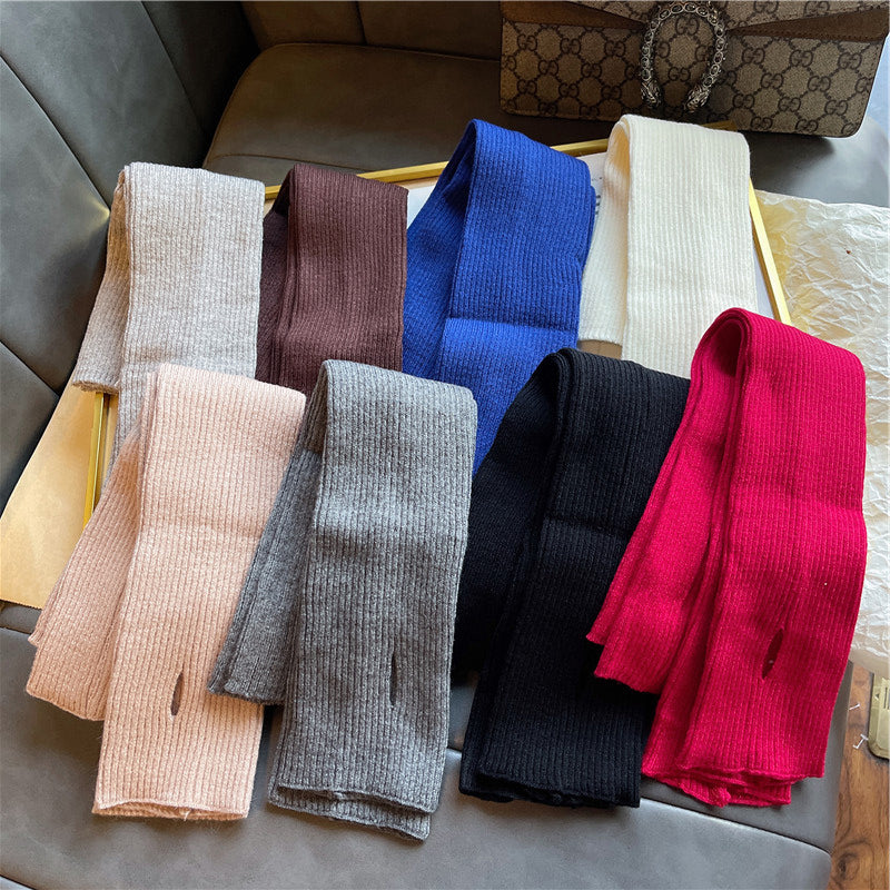 レイヤニット_レディース ニットアームウォーマー 指なし ロングタイプ