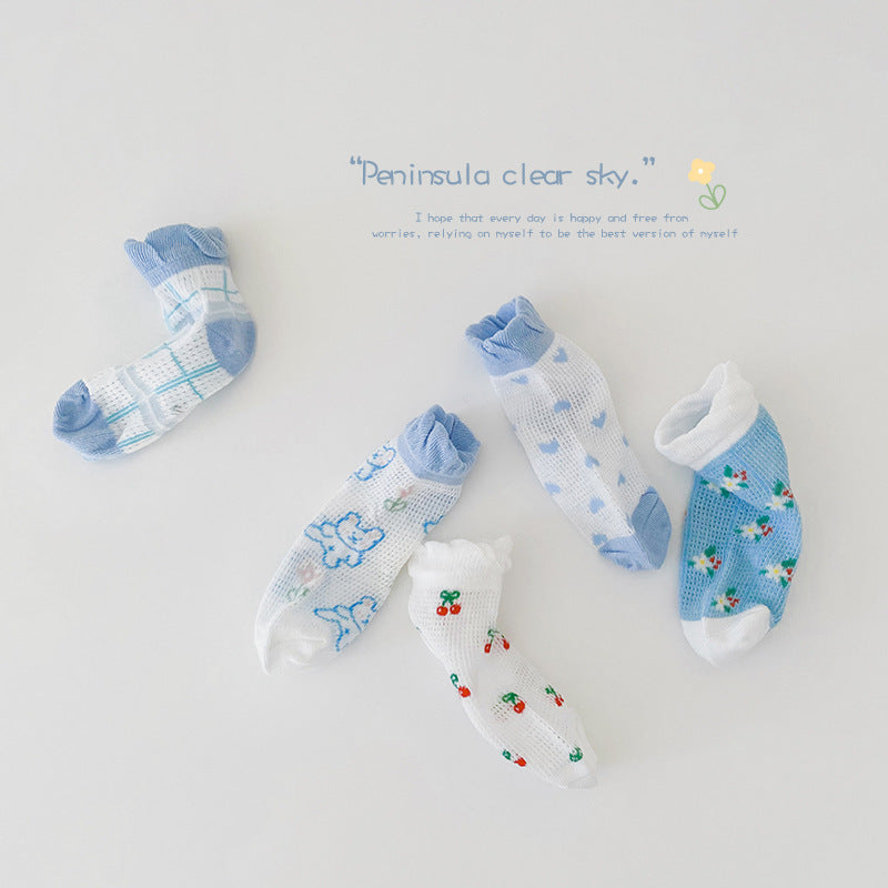 ベビーキッズ コットンソックス | フリルレース付き可愛い5足セット