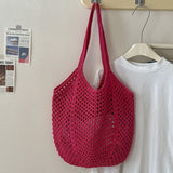 COTTON WEAVE_Cotton Yarn Braided Large Capacity Casual Tote Bag