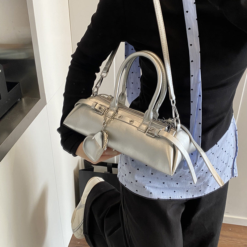 アーチロウ_ニッチデザイン ボウリングバッグ型 通勤ショルダーバッグ