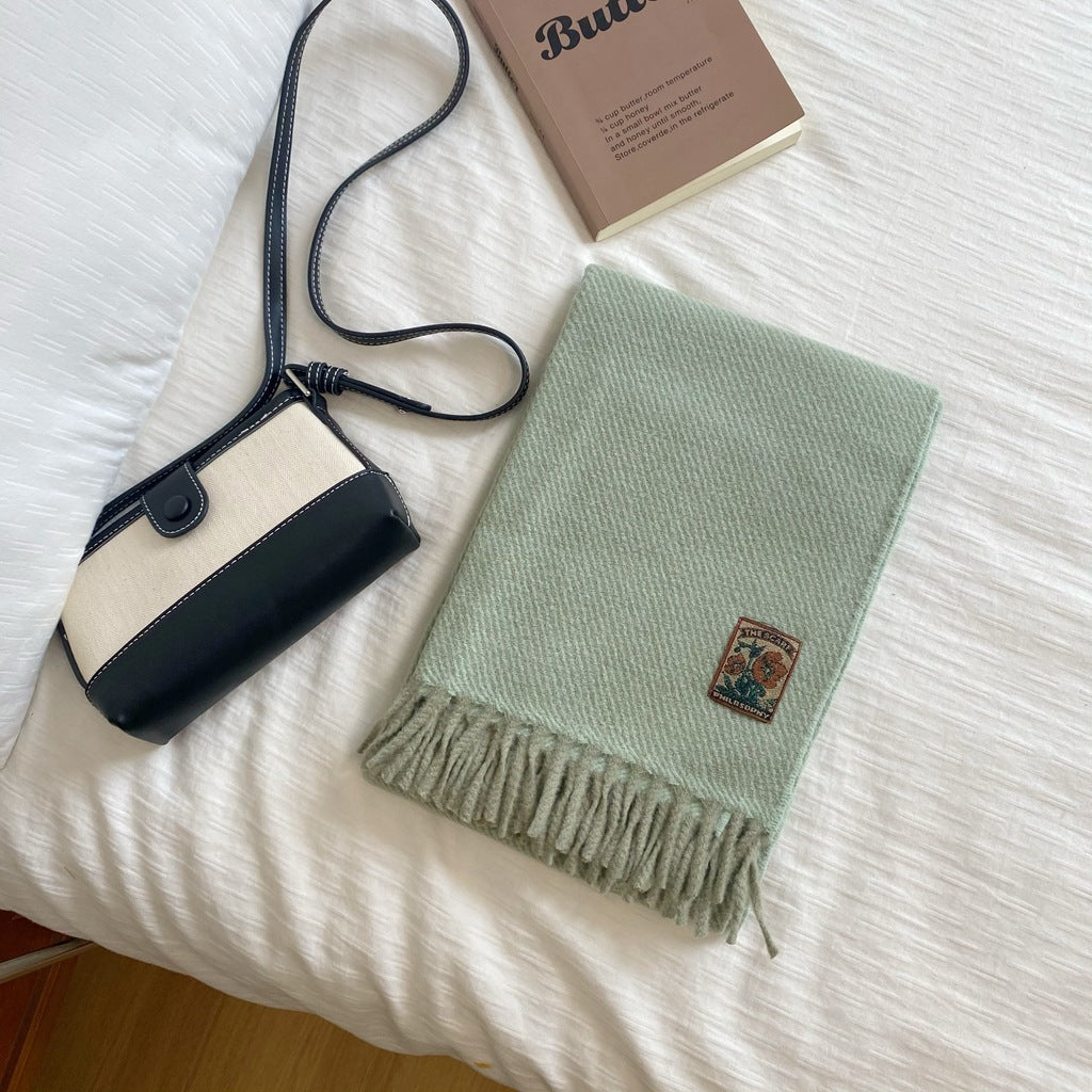 カシミヤタッチ・デイズ_カシミヤタッチ 男女兼用 あったか冬マフラー 学生・カップルにも