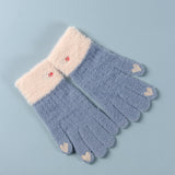 ジャカータッチ_レディース 冬あったか ジャカード編み タッチ対応ニット手袋