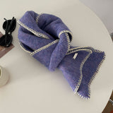 カラーブレンド_冬用 配色アクセント あったか無地マフラー