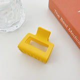 Crowell_Frosty Matte Texture 5cm Square Hair Clip for Women
