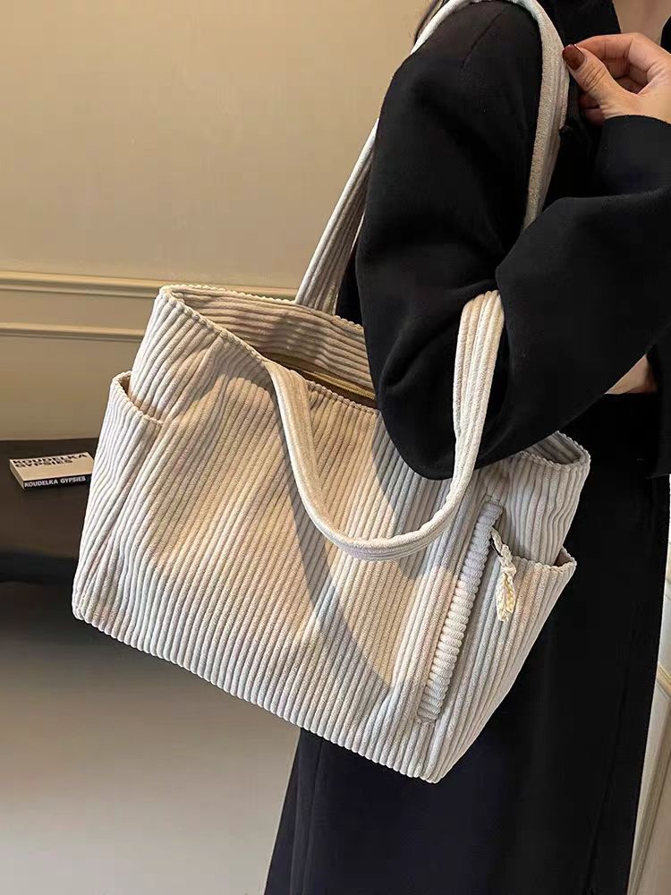 ウィンターリュクス_秋冬レジャー ワンショルダーショッピングトートバッグ レディース