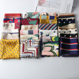 シフォンデコ_シフォン素材 プリントスカーフ レディース