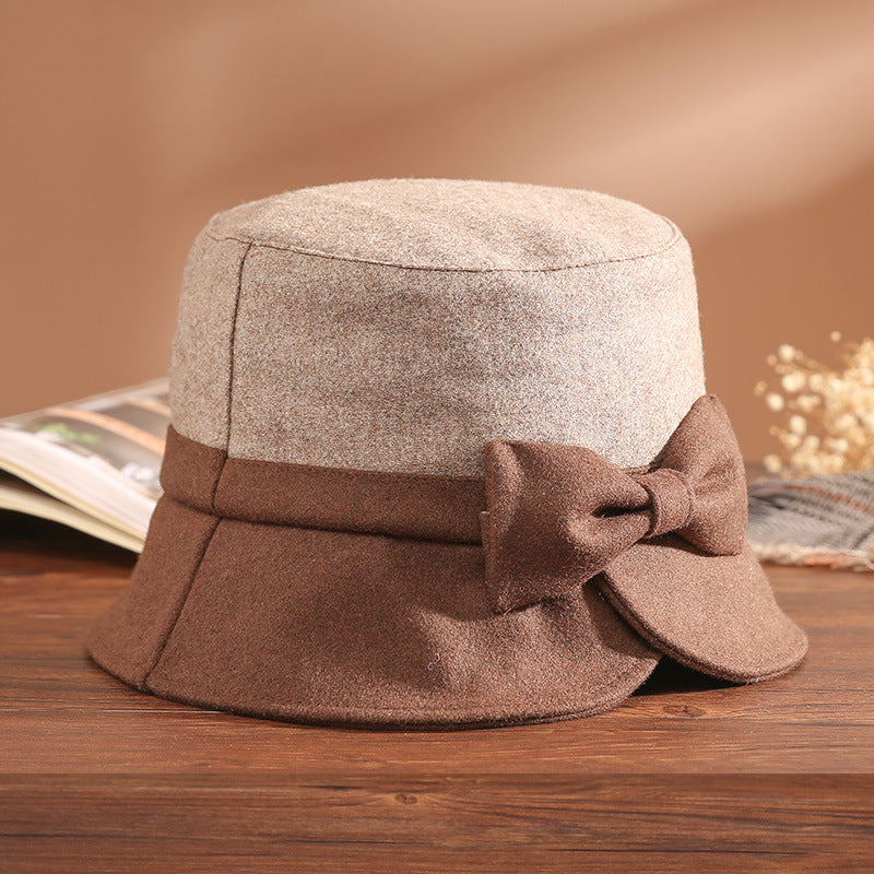 エレガンボウ_冬 レディース エレガントリボン バケットハット
