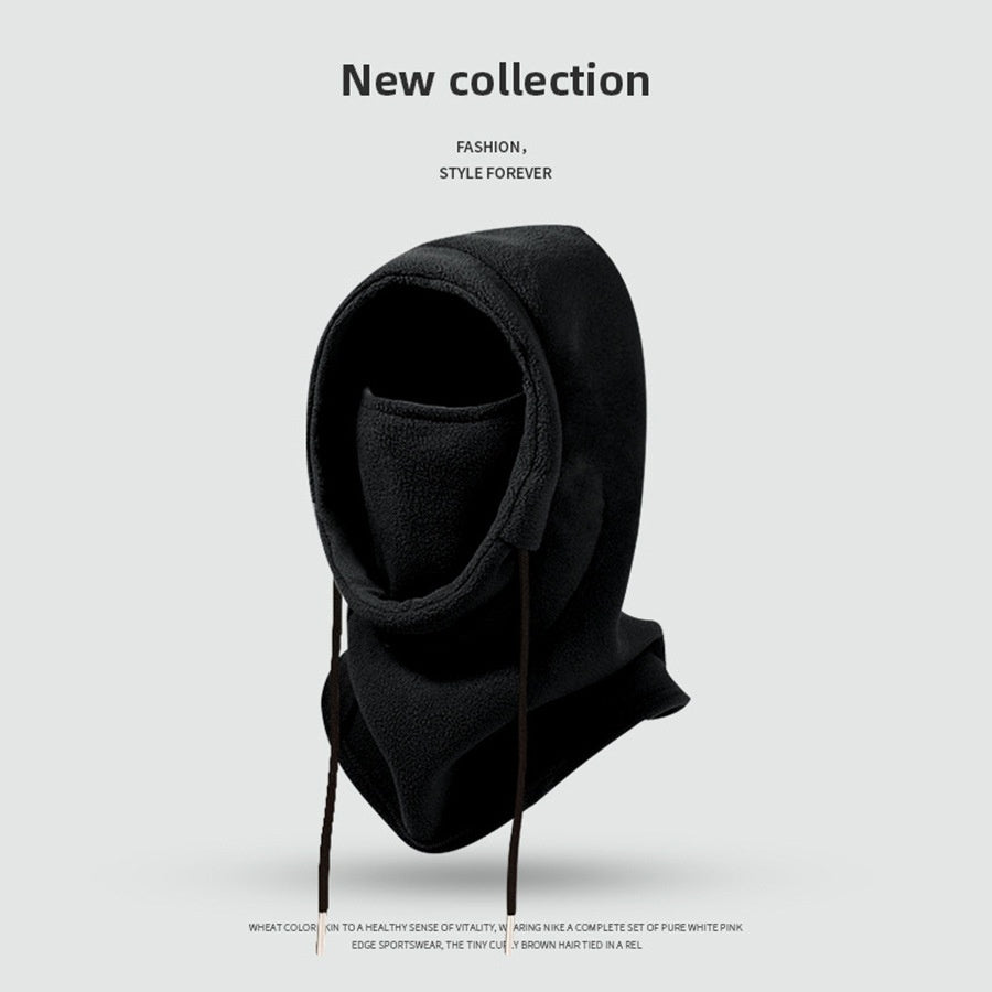 ウォームフーディ_冬 レディース マスク&スカーフ一体型 防寒あったか帽子