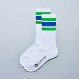 [Set Product] Japanese Convenience Store Style Line Socks | White & Black Set