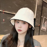 ラムモコ_秋冬 レディース 新作 ふわもこ ラムウールバケットハット