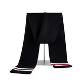 カシミヤストライプ_上質カシミヤ ストライプ柄マフラー