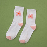 フラワーブリーズ_レディース フラワー柄 コットンソックス