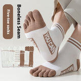 [ セット商品 ] メンズ 5本指ソックス 薄手 吸汗速乾 通気性 アンクル丈（6足/5足）