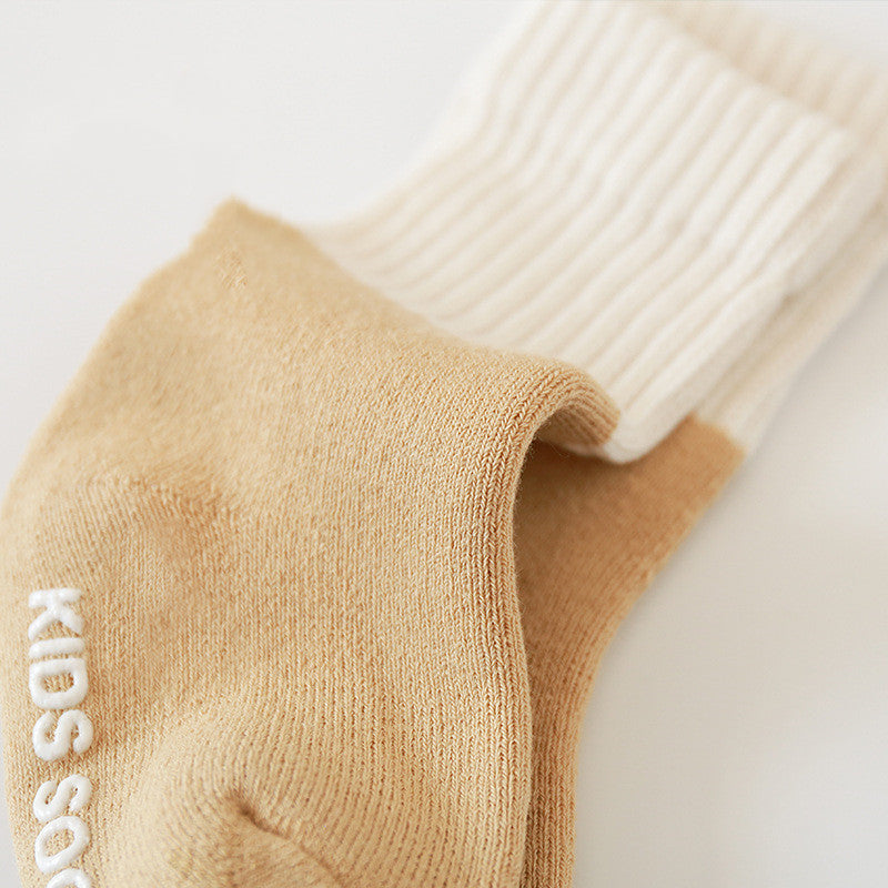 [ セット商品 ] ベビースマイル_秋冬新作 ベビー あったか フリース×ファー縁取り すべり止めソックス（3足）