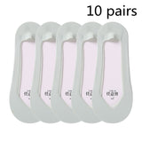 [ セット商品と単品商品] デイリーベーシック_レディース 薄手 浅履き ボーダー インビジブルソックス 春夏秋用（10足/1足）