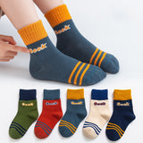 [ セット商品 ] キッズフレンズ_秋冬 ベビー＆キッズ やわらかコットン ミドル丈ソックス（5足）