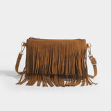 Saddle Notebook_Matte Texture Tasseled Vintage Saddle Bag for Women