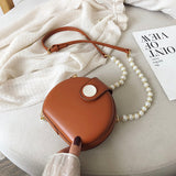 パールミュゼ_パール付き ミニクロスボディバッグ レディース