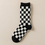 ハウンドクラシック_千鳥格子 ウールソックス ブラック＆ホワイト