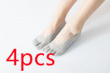 [ セット商品 ] エアフィット5_5本指 フットカバー 薄手 通気性 浅履きソックス（4足/8足）