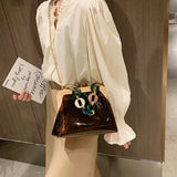 クリスタ_クリア バケット チェーン ショルダーバッグ レディース