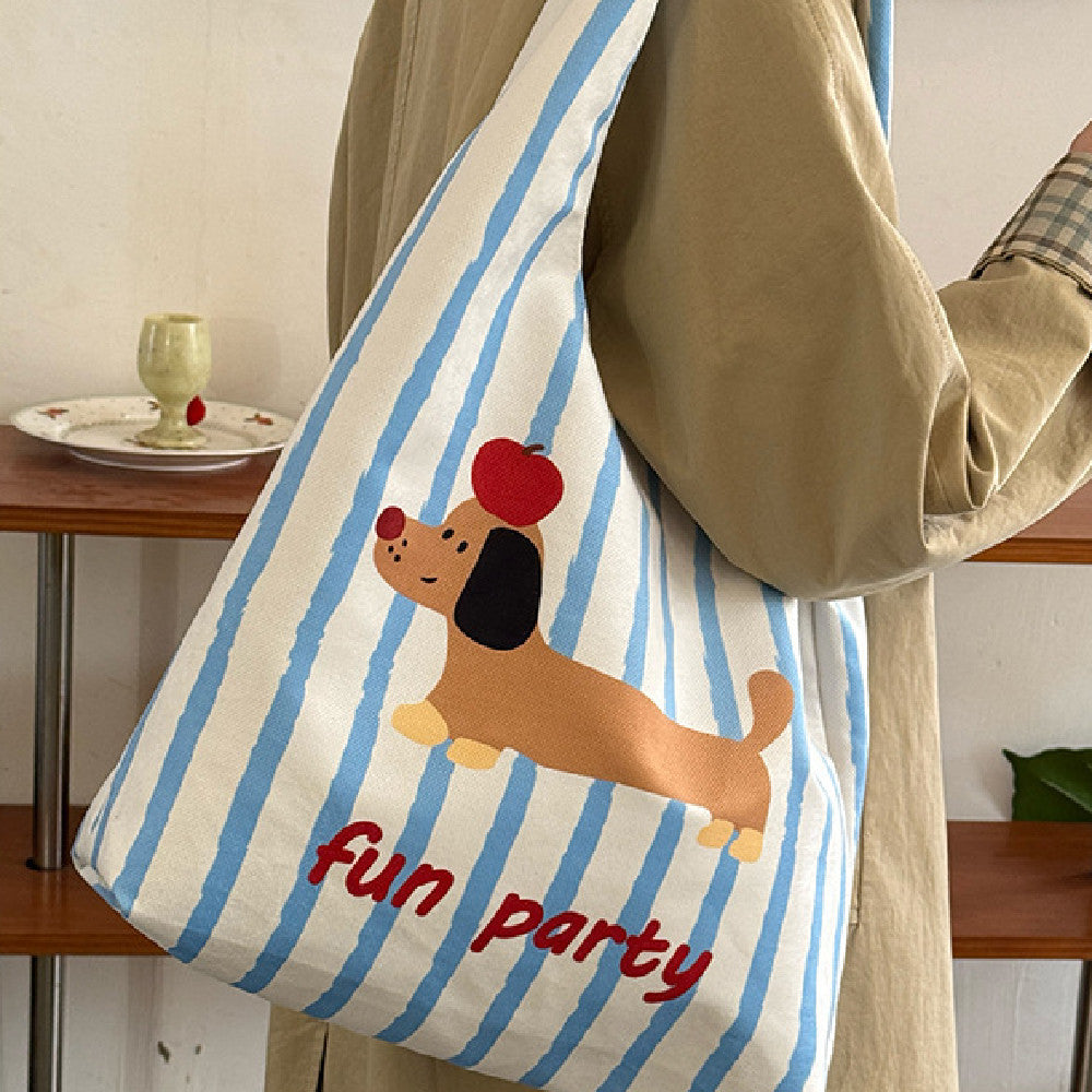 キャンバスアート_レディース アートプリント キャンバス ワンショルダーバッグ