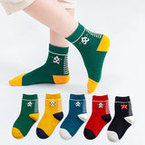 [ セット商品 ] キッズフレンズ_秋冬 ベビー＆キッズ やわらかコットン ミドル丈ソックス（5足）