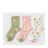 [ セット商品 ] レディース メルヘン風 パステルカラー ミドル丈 ソックス（3足）