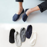 メンズ コットン インビジブルソックス｜夏用滑り止め付き 10足セット