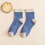 カラーブロック_メンズ 配色 ミドル丈 ソックス ベーシックスタイル