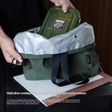 デリキープ_防水 韓国風 大容量 巾着ランチバッグ 2層構造 保温タイプ