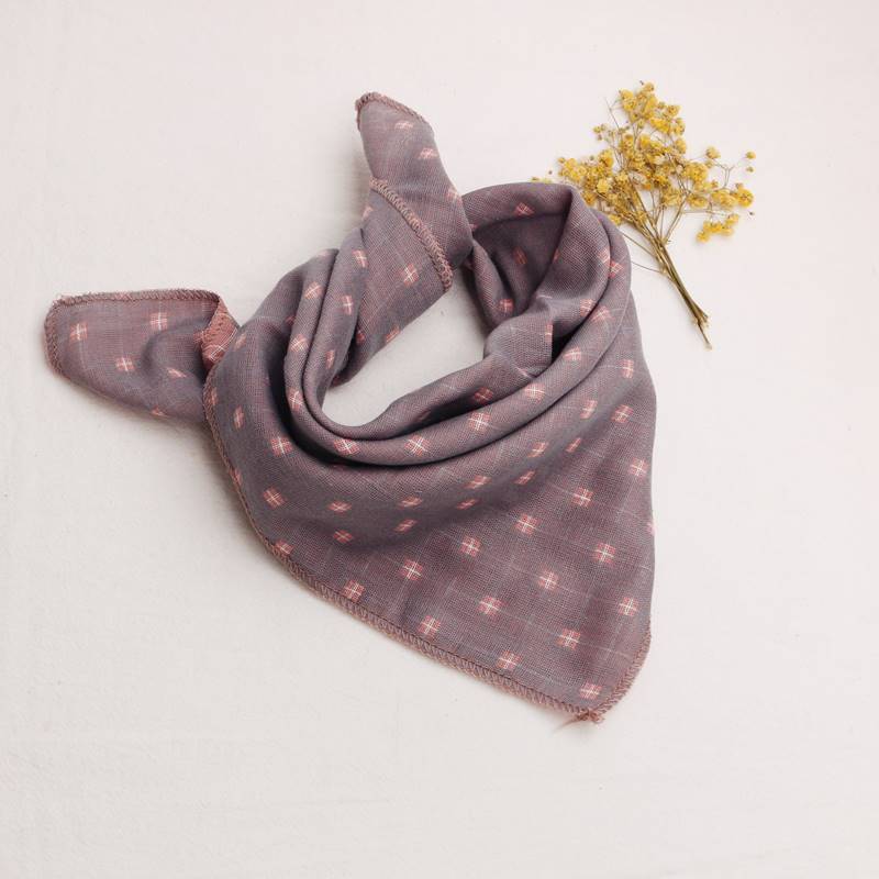 コットンスマイリー_コットン素材 キッズ三角ネックスカーフ 男女兼用 よだれかけにも