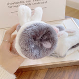 モコニット_冬あったか ふわもこ厚手ニット手袋 レディース用