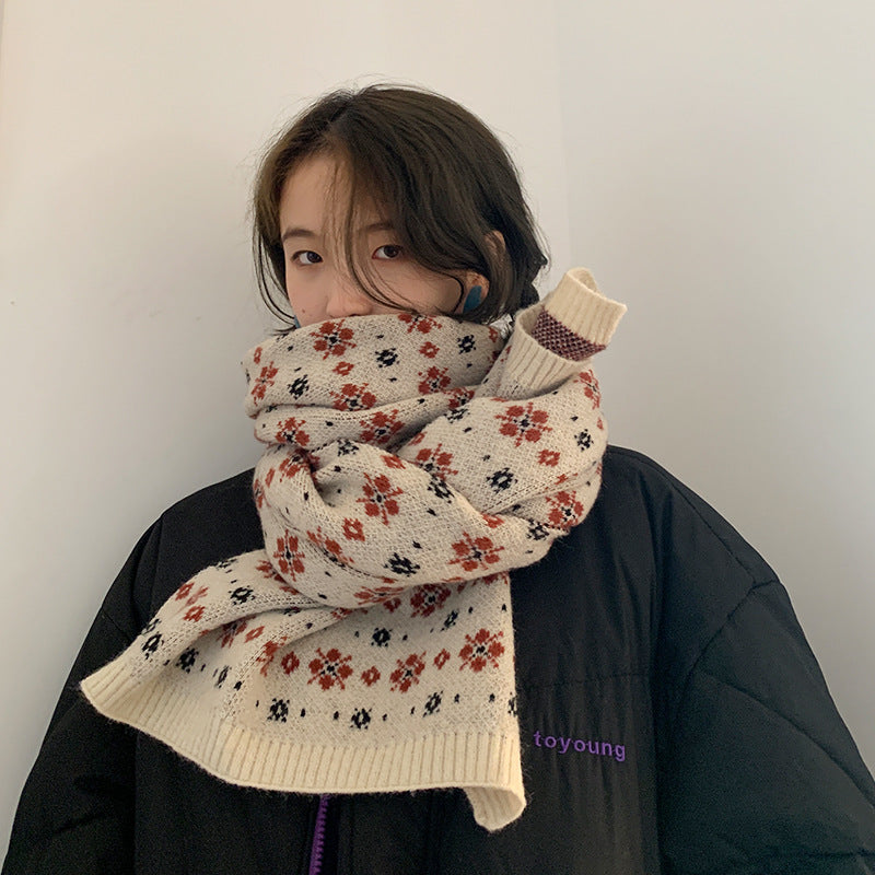 ノエリ_韓国風 レディース 冬用マフラー クリスマスにもおすすめ