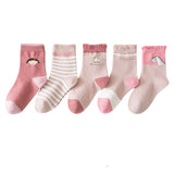 [ セット商品 ] キッズフレンズ＿＿キッズ コットンジャカードソックス 通気性 吸汗タイプ（5足）