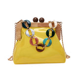 クリスタ_クリア バケット チェーン ショルダーバッグ レディース