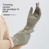 サーモニット_レディース 秋冬 厚手ニット手袋 あったか防寒