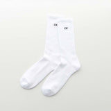 Calvin Klein 92572201 Men's 3-Pair Set, Sole Pile, One Point Embroidery, Solid Rib, Crew Length, Socks, Men's, white/grey/black