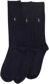 Polo Ralph Lauren Men's Business Socks, 3 Pairs Set, Men's Socks, 3PAIRS MICROFIBER 8080PK NAVY (401) Free (Approx. 9.8 - 11.4 inches (25.0 - 29.0 cm) [Parallel import goods], NAVY (401), Free size