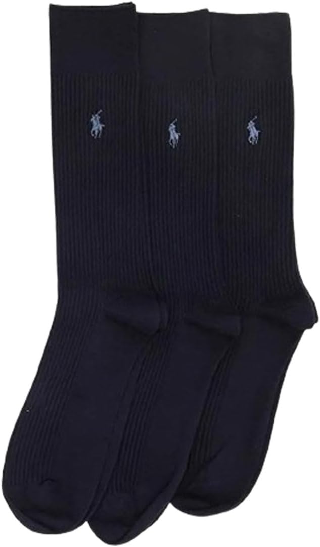 Polo Ralph Lauren Men's Business Socks, 3 Pairs Set, Men's Socks, 3PAIRS MICROFIBER 8080PK NAVY (401) Free (Approx. 9.8 - 11.4 inches (25.0 - 29.0 cm) [Parallel import goods], NAVY (401), Free size