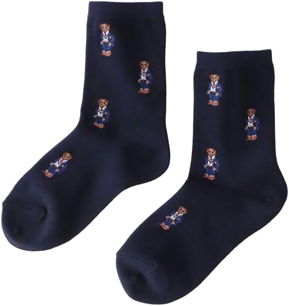 Polo Ralph Lauren 04835200/04863200 Unisex Kids Socks with Mini Bear Patterns