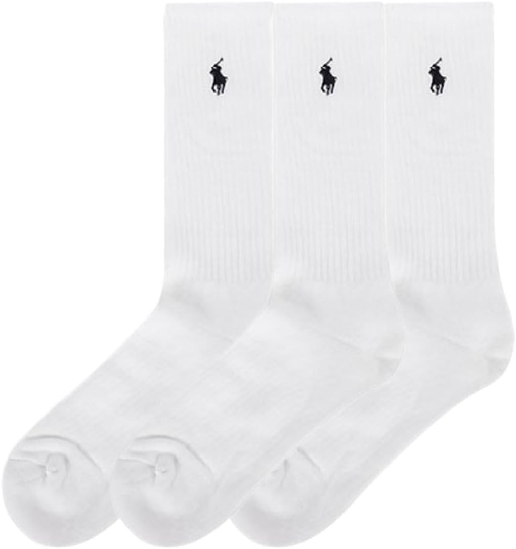 [ポロラルフローレン] メンズ クルー ソックス カジュアル 3足セット 男性用靴下 821032PK [並行輸入品]