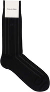 Calvin Klein 02562358 02562358 98. Black, 98, Antibacterial, Deodorizing, Striped Crew Length, Business Socks, Men's Socks, Men's, Present, Gift, 9.8-10.6 inches (25-27 cm), 98.black, 25.0-27.0 cm